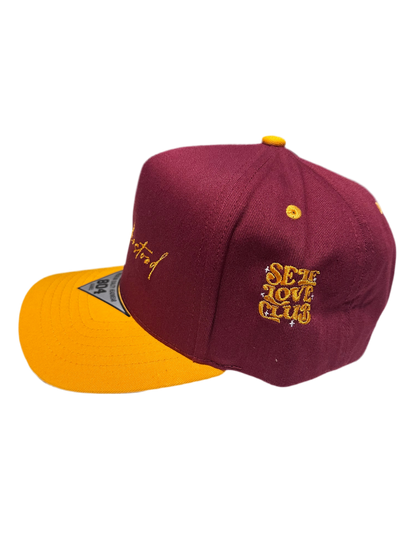 M;SUNDERSTOOD SNAPBACK- BURGUNDY