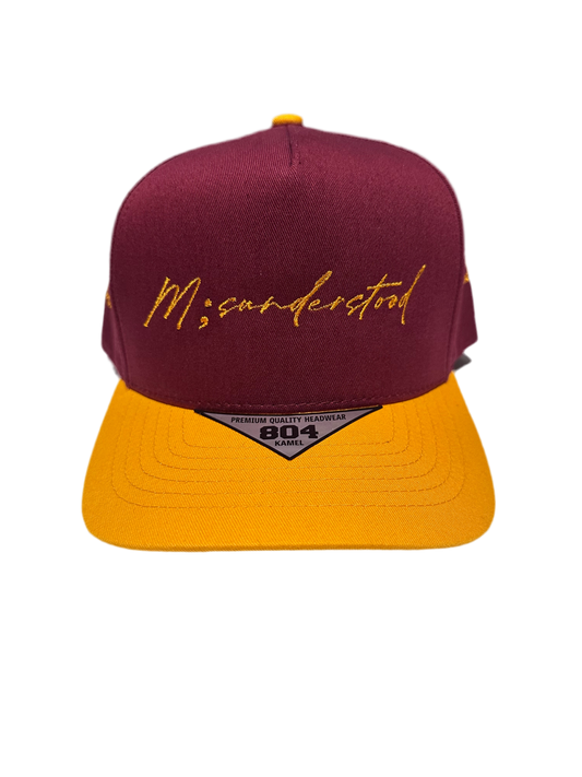 M;SUNDERSTOOD SNAPBACK- BURGUNDY